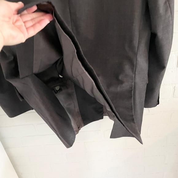 Loro Piana x Bayard Men’s Blazer Double Breasted Wool Black Dark gray Sz 54 - Picture 9 of 10